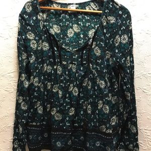 Old Navy V-neck Long Sleeve Blouse size Large